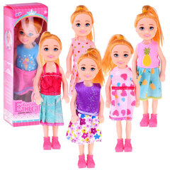 Кукла в платье, 13 см цена и информация | Игрушки для девочек | 220.lv