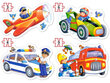 Puzle Castorland 4in1 transportlīdzekļi, 3,4,4,6,9 gab. cena un informācija | Puzles, 3D puzles | 220.lv