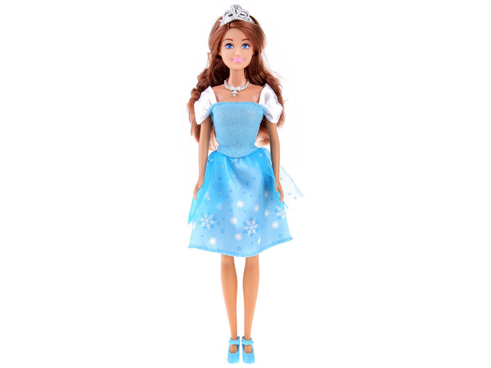 Lelle Anlily ar gariem matiem un zilu kleitu cena un informācija | Rotaļlietas meitenēm | 220.lv