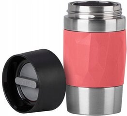 Termokrūze Tefal Travel Mug Compact N2160410, 0,3 l, sarkans silikons cena un informācija | Termosi, termokrūzes | 220.lv