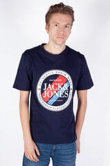 Jack & Jones мужская футболка 12252376*03, тёмно-синий 5715513083611 цена и информация | Мужские футболки | 220.lv