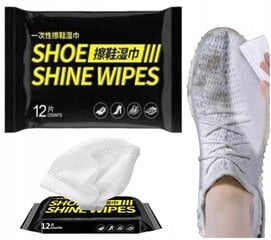 Tīrīšanas salvetes ādas apavu tīrīšanai 12gab цена и информация | Для ухода за обувью и одеждой | 220.lv
