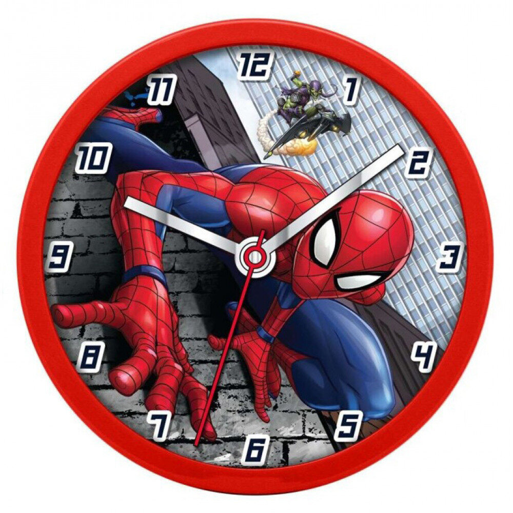 Sienas pulkstenis Spider-Man, 25 cm cena un informācija | Bērnu aksesuāri | 220.lv