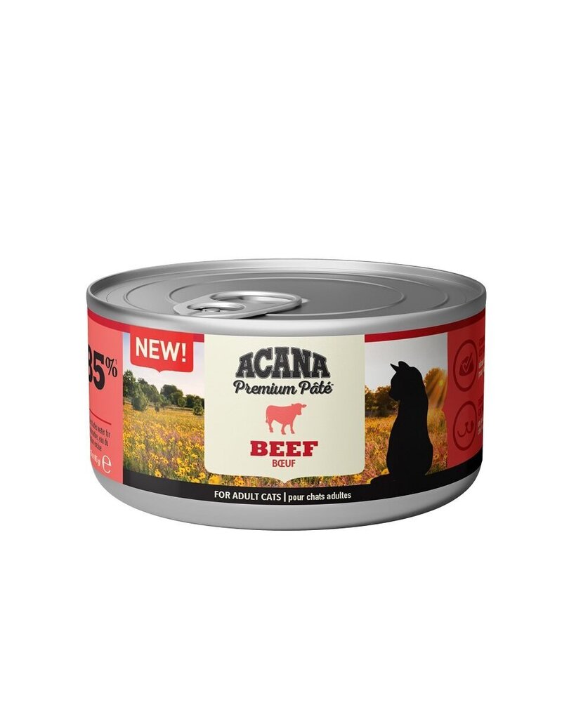 Acana Premium Pate Beef ar liellopu gaļu, 24x85 g цена и информация | Konservi kaķiem | 220.lv