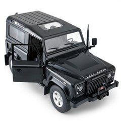 Ar tālvadības pulti vadāma automašīna Land Rover Defender Rastar, melna цена и информация | Игрушки для мальчиков | 220.lv