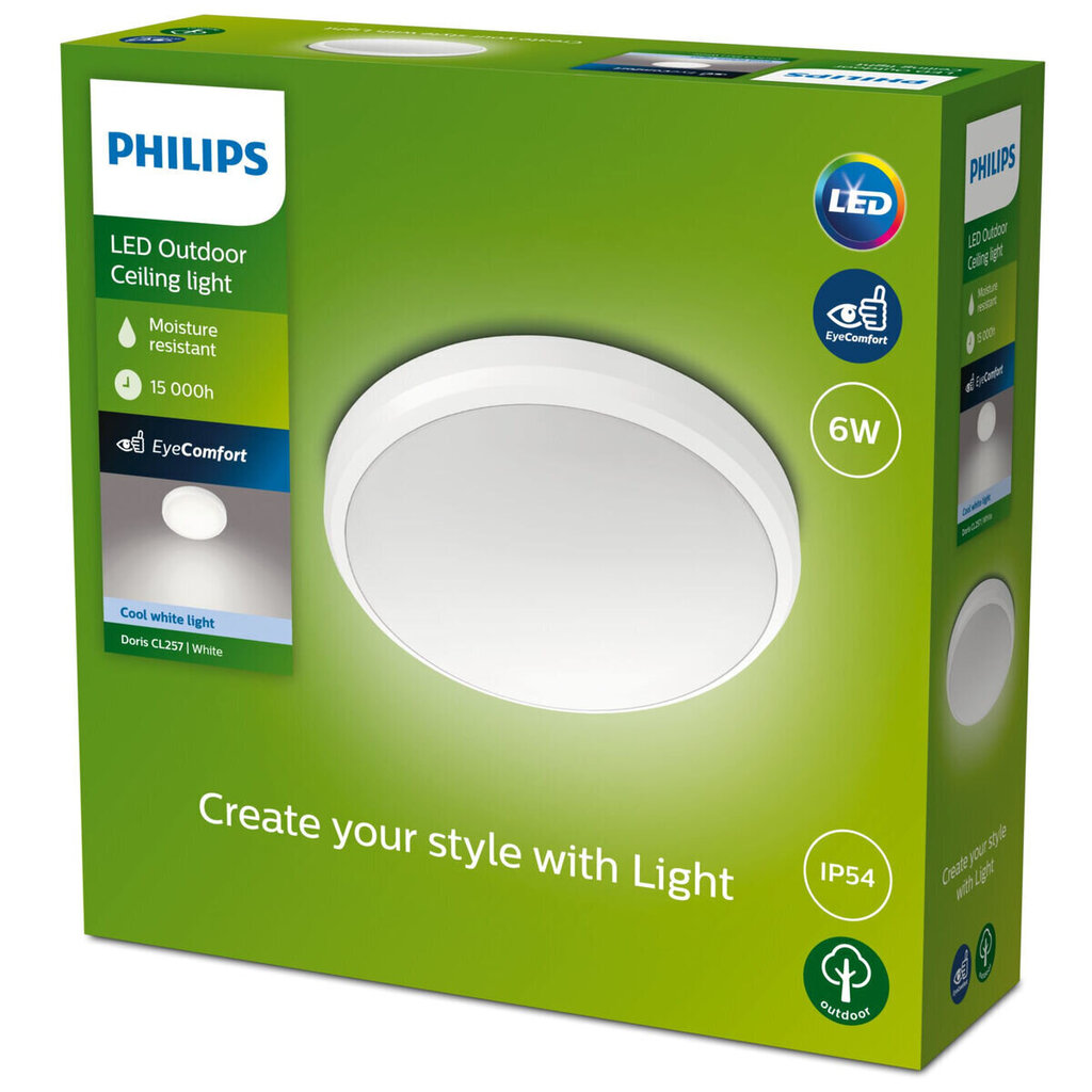 Griestu LED āra gaismeklis Philips Doris CL257 цена и информация | Āra apgaismojums | 220.lv