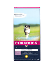 Eukanuba Puppy Grain Free L lielu šķirņu kucēniem, ar vistas gaļu, 3 kg цена и информация | Сухой корм для собак | 220.lv