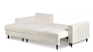 Угловой диван BAMBI - L-образный мягкий уголок, кушетка, гостиная (цвет: серый пуфик: справа) цена и информация | Угловые диваны | 220.lv