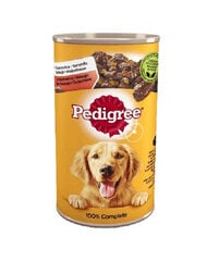 Pedigree ar vistu un burkāniem, 24x400 g cena un informācija | Konservi suņiem | 220.lv