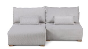 Угловой диван FLIP - L-образный мягкий уголок, гостиная зона, кушетка (цвет: светло-серый, оттоманка: слева) цена и информация | Угловые диваны | 220.lv