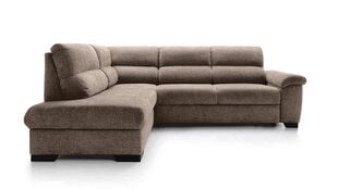 Угловой диван JUNGBAR - L-образный мягкий уголок со спальной функцией и кроватным ящиком, гостиная зона (цвет: коричневый, оттоманка: справа) цена и информация | Угловые диваны | 220.lv