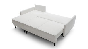 Угловой диван MELVA - L-образный мягкий уголок (цвет: белый, оттоманка: правая) цена и информация | Угловые диваны | 220.lv
