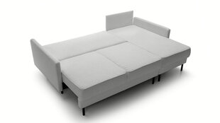 Угловой диван MELVA - L-образный мягкий уголок (цвет: серый, оттоманка: правая) цена и информация | Угловые диваны | 220.lv