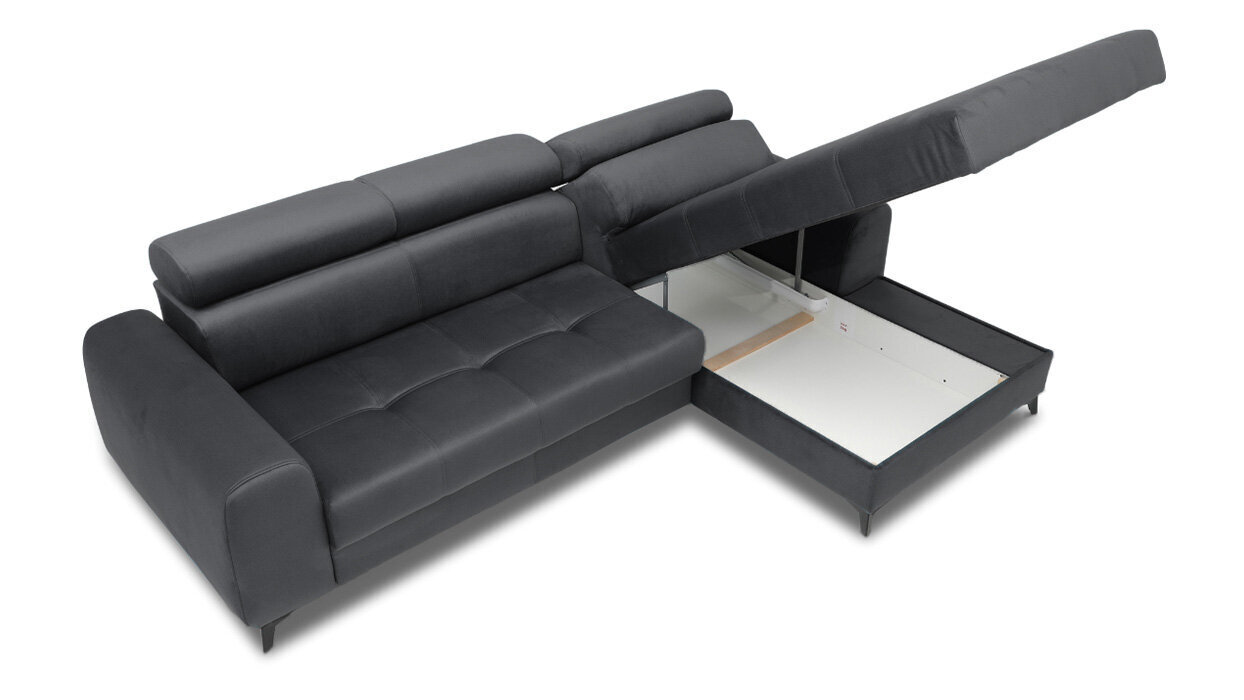 Stūra dīvāns Modesto, pelēks cena un informācija | Stūra dīvāni | 220.lv