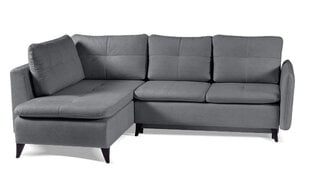 Угловой диван NAVARA - L-образный мягкий уголок, кушетка, гостиная зона, универсальный (цвет: светло-серый пуфик: UNI) цена и информация | Угловые диваны | 220.lv
