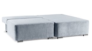 Угловой диван VENEZIA - L-образный мягкий уголок, кушетка, гостиная зона, универсальный в вельвете (цвет: светло-серый оттоманка: UNI) цена и информация | Угловые диваны | 220.lv
