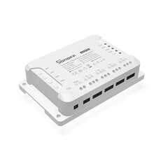 Интеллектуальный релейный переключатель Sonoff 4CH PRO (R3) WiFi + RF с 4 каналами, НО/НЗ и поддержкой сухих контактов цена и информация | Электрические выключатели, розетки | 220.lv