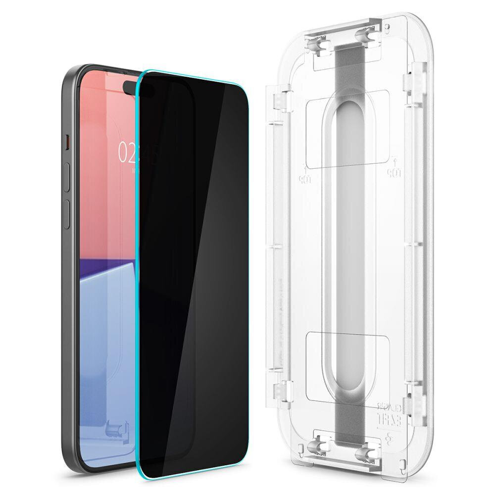 Spigen Glas.TR EZ Fit Privacy цена и информация | Ekrāna aizsargstikli | 220.lv