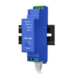 Shelly PRO 1 WiFi + Ethernet 1-клавишный интеллектуальный релейный переключатель с поддержкой DIN-рейки цена и информация | Электрические выключатели, розетки | 220.lv