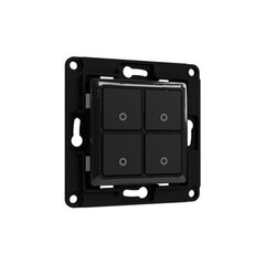 Настенный выключатель Shelly с 4 кнопками - черный цена и информация | Электрические выключатели, розетки | 220.lv