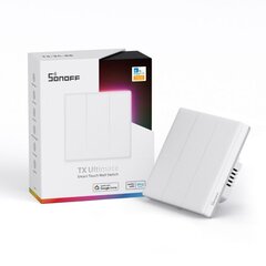 Sonoff TX Ultimate T5 EU 3C 3-канальный умный Wi-Fi + eWeLink-Remote (Bluetooth) настенный сенсорный выключатель света цена и информация | Электрические выключатели, розетки | 220.lv