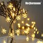 Ziemassvētku vītne Sniegpārsliņas, 40 LED, 6 m cena un informācija | Ziemassvētku lampiņas, LED virtenes | 220.lv