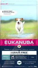 Eukanuba Grain Free pieaugušajiem mazu un vidēju šķirņu suņiem, 3 kg cena un informācija | Sausā barība suņiem | 220.lv