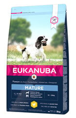 Eukanuba Senior для пожилых собак средних пород с курицей, 3 кг цена и информация | Сухой корм для собак | 220.lv