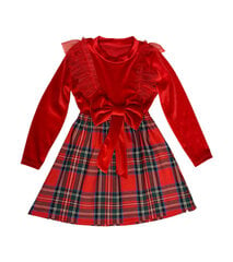 Платье трапециевидной формы для девочек Gulliver, красное  цена и информация | Платья для девочек | 220.lv
