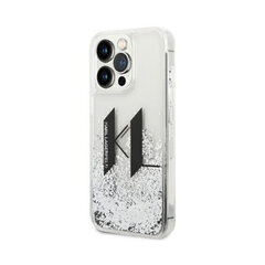 Чехол Karl Lagerfeld Glitter Logo для iPhone 14 Pro Max (6,7″), позрачный/серебряный цена и информация | Чехлы для телефонов | 220.lv