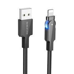 Borofone Cable BU41 Kelly - USB to Lightning - 2,4A 1,2 metres black цена и информация | Кабели для телефонов | 220.lv
