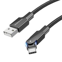 Borofone Cable BU41 Kelly - USB to Type C - 3A 1,2 metres black цена и информация | Кабели для телефонов | 220.lv