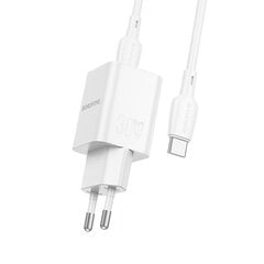 Borofone Wall charger BN13 Safety - Type C - PD 30W with Type C to Type C cable white цена и информация | Зарядные устройства для телефонов | 220.lv