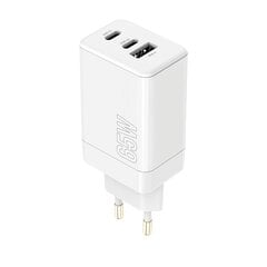 Maxlife MXTC-08-65ACC PD QC charger 2x USB-C 1x USB 65W white цена и информация | Зарядные устройства для телефонов | 220.lv