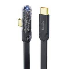 Toocki Elbow Charging Cable C-C, 1m, 100W (Black) цена и информация | Кабели для телефонов | 220.lv