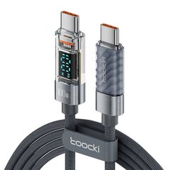 Toocki Charging Cable USB C-C, 1m, 100W (Black) цена и информация | Кабели для телефонов | 220.lv