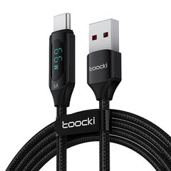 Toocki Charging Cable USB A-C, 1m, 66W (Black) цена и информация | Кабели для телефонов | 220.lv