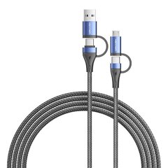 4in1 USB cable USB 2.0 Vention CTLLH 2m (black) цена и информация | Кабели для телефонов | 220.lv