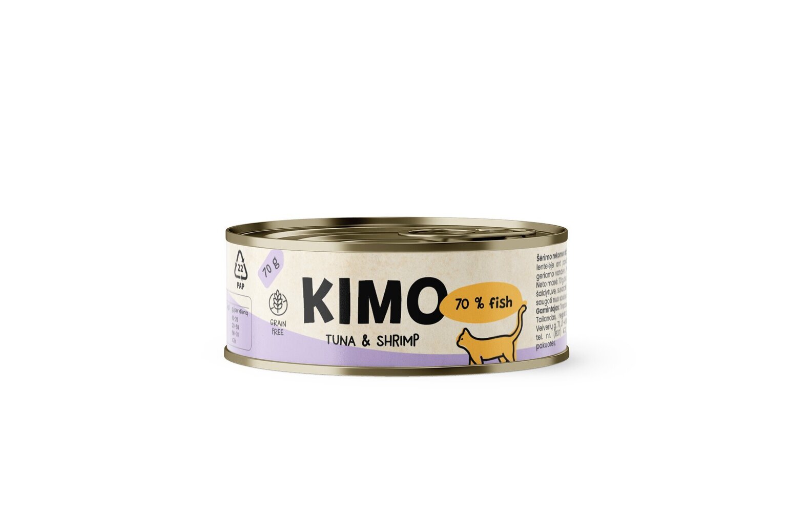 Kimo kaķiem, ar tunci un garnelēm, 70x24 gab. cena un informācija | Konservi kaķiem | 220.lv