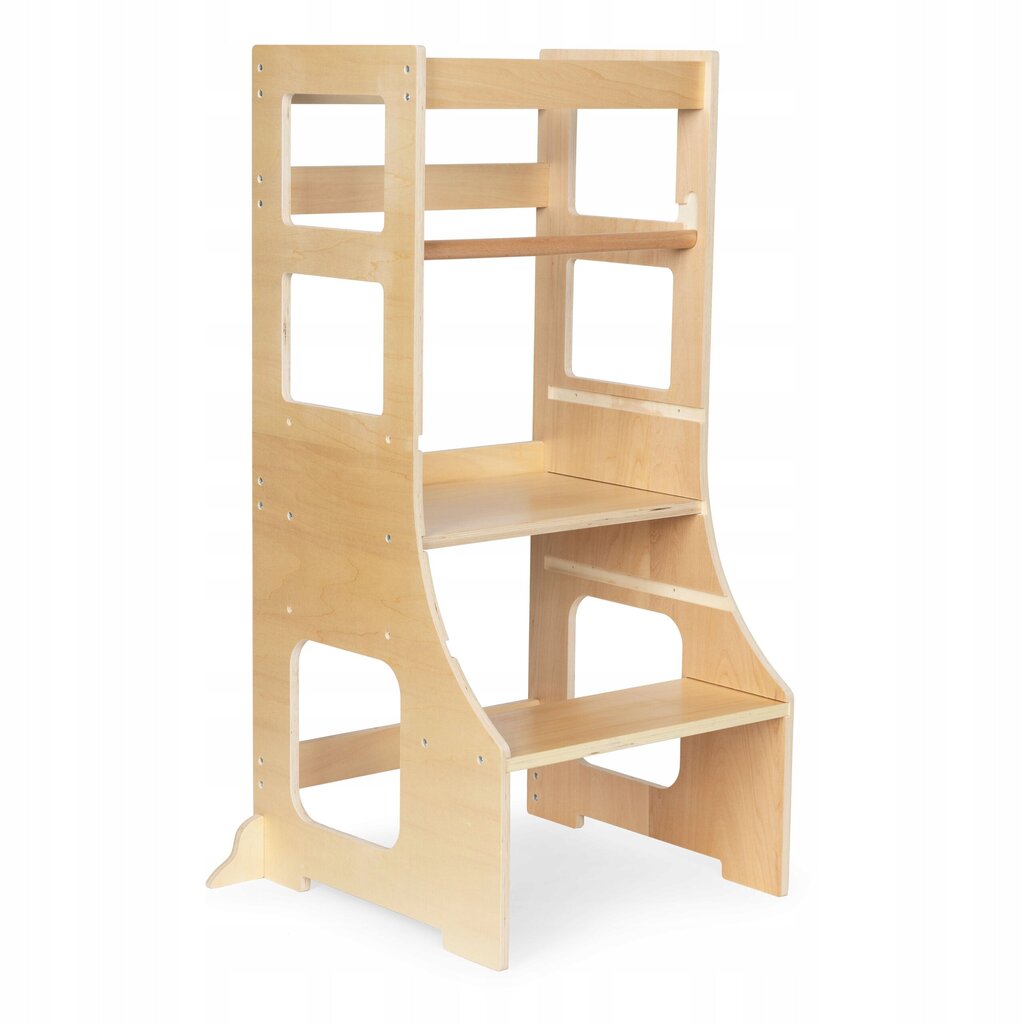 Pakāpienu kāpnes koka virtuves platforma ECOTOYS cena un informācija | Bērnu krēsliņi un bērnu galdiņi | 220.lv