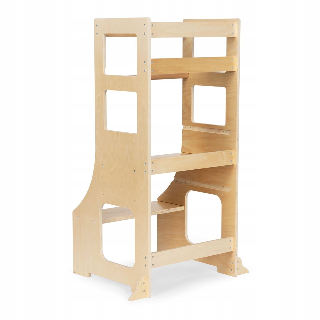 Pakāpienu kāpnes koka virtuves platforma ECOTOYS cena un informācija | Bērnu krēsliņi un bērnu galdiņi | 220.lv