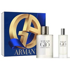 Komplekts Giorgio Armani Acqua di Gio vīriešiem: tualetes ūdens EDT, 50 ml + tualetes ūdens EDT, 15 ml cena un informācija | Vīriešu smaržas | 220.lv
