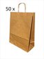 Papīra maisi EKO ar savītiem rokturiem 220 * 100 * 280 mm, 50. gab cena un informācija | Dāvanu saiņošanas materiāli | 220.lv