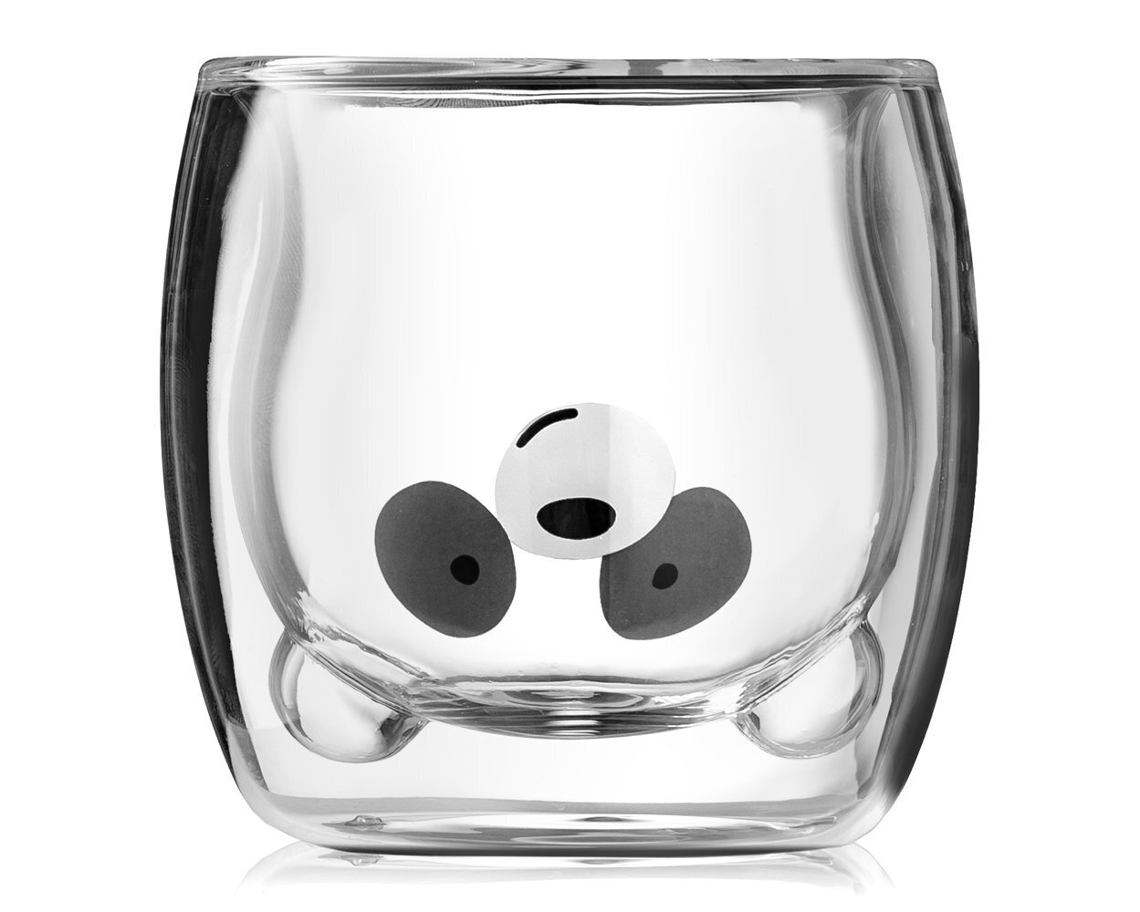 Stikla krūze ar dubultām sieniņām - Panda 260 ml. cena un informācija | Glāzes, krūzes, karafes | 220.lv