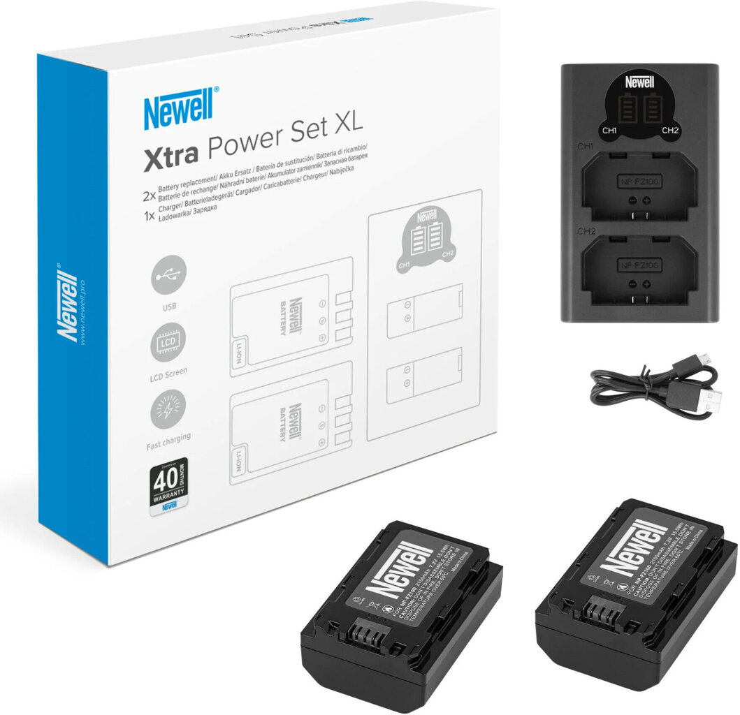 Newell lādētājs DL-USB-C + 2x Sony NP-FZ100 цена и информация | Fotokameru lādētāji | 220.lv