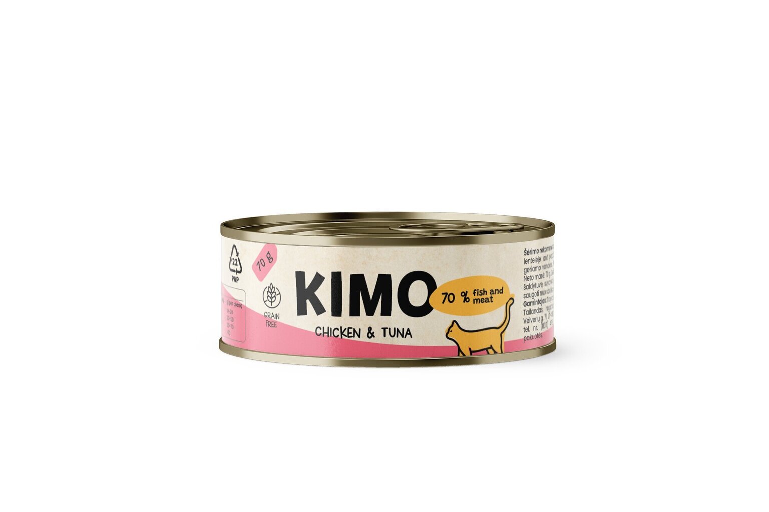 Kimo kaķiem, ar vistu un tunci, 70x24 gab. cena un informācija | Konservi kaķiem | 220.lv