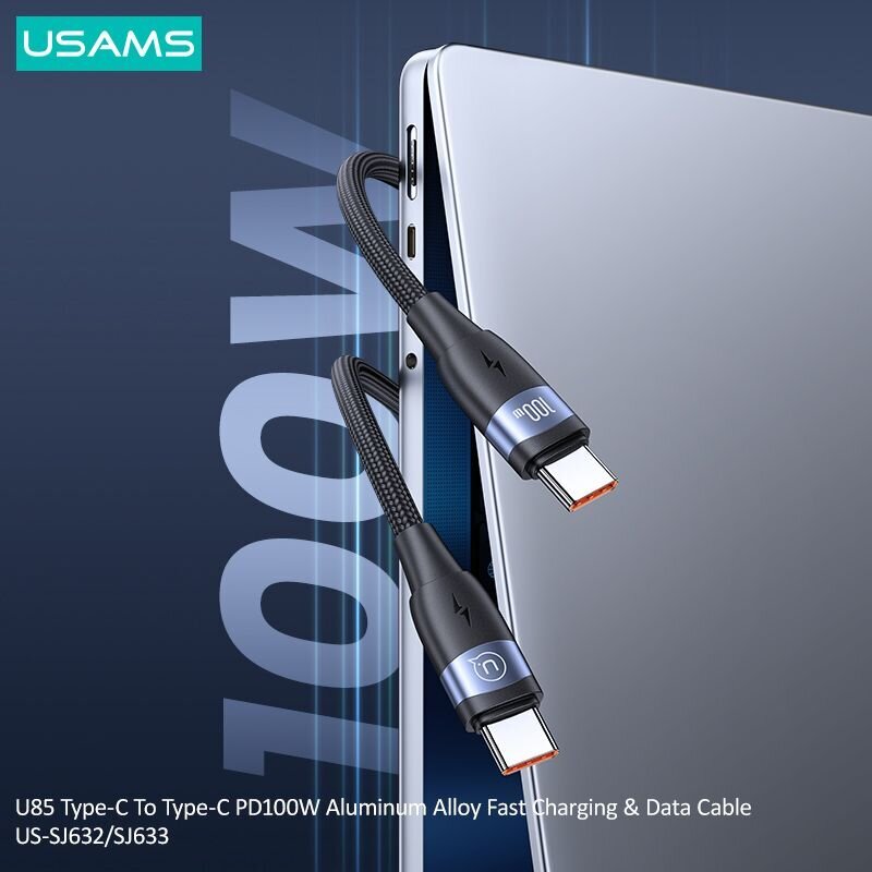 USAMS U85 100W PD USB-C 1.2M цена и информация | Savienotājkabeļi | 220.lv