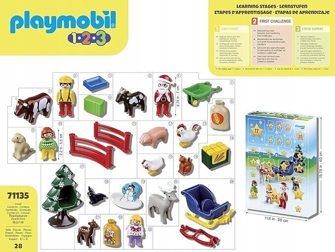 Adventes kalendārs Playmobil Ziemassvētki sētā, 71135 цена и информация | Rotaļlietas zēniem | 220.lv