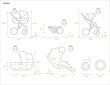 Universālie ratiņi Lazzio Premium Kunert 3in1, white eco cena un informācija | Bērnu rati | 220.lv