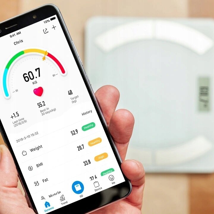 Eldom TWO500 bluetooth viedā vannas istabas skala melna цена и информация | Ķermeņa svari, bagāžas svari | 220.lv